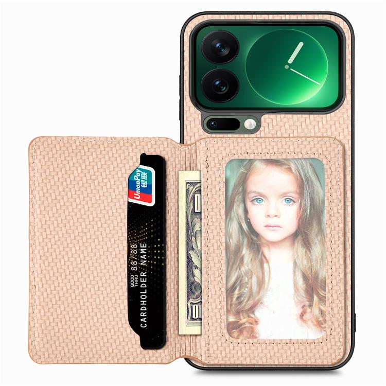 Carbon Fiber Magnetic Card Bag Phone Case