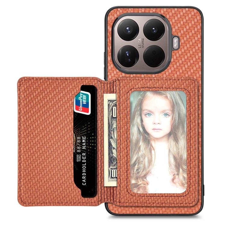 Carbon Fiber Magnetic Card Bag Phone Case