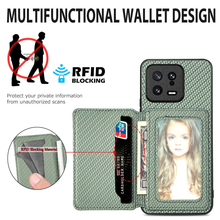 Carbon Fiber Magnetic Card Bag Phone Case, For Xiaomi 15T, For Redmi K80 Pro / Poco F7 Ultra, For Redmi K80 / Poco F7 Pro, For Redmi Turbo 4