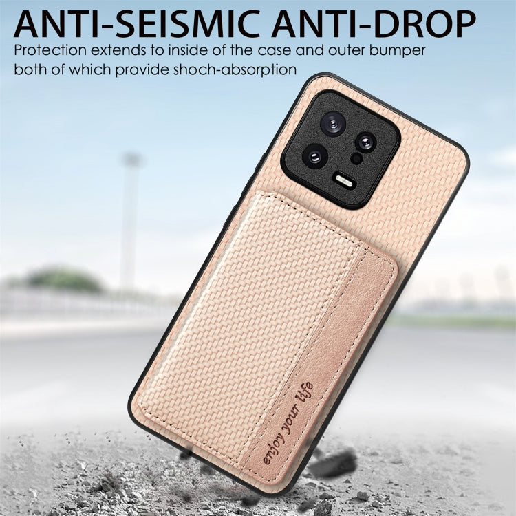 Carbon Fiber Magnetic Card Bag Phone Case