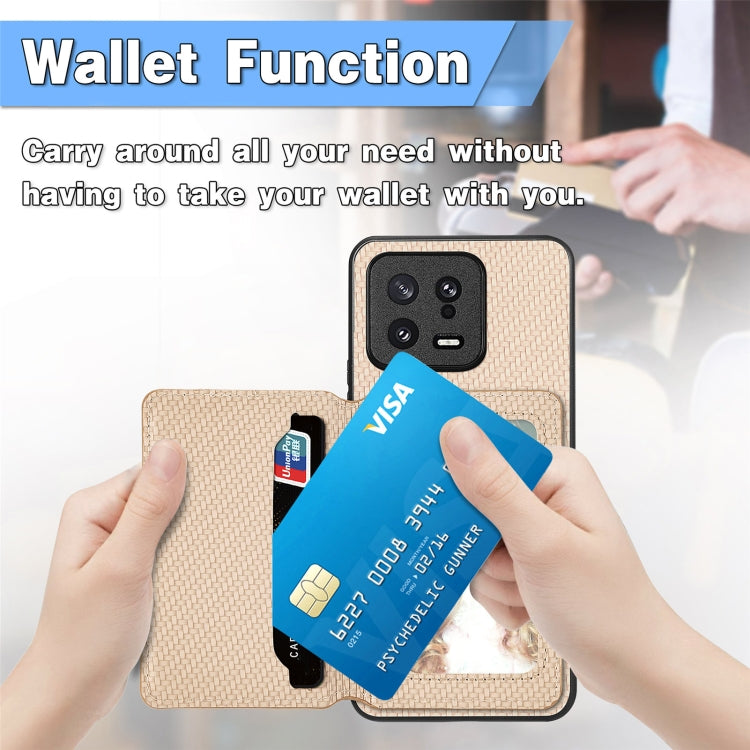 Carbon Fiber Magnetic Card Bag Phone Case