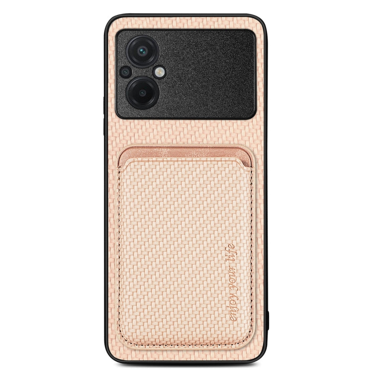 Carbon Fiber Leather Card Magnetic Phone Case