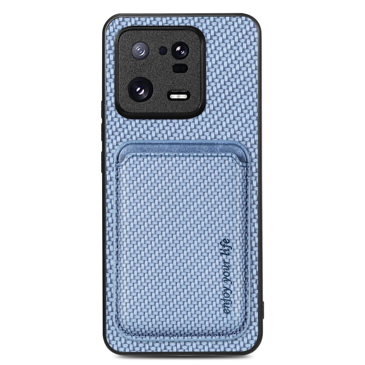 Carbon Fiber Leather Card Magnetic Phone Case