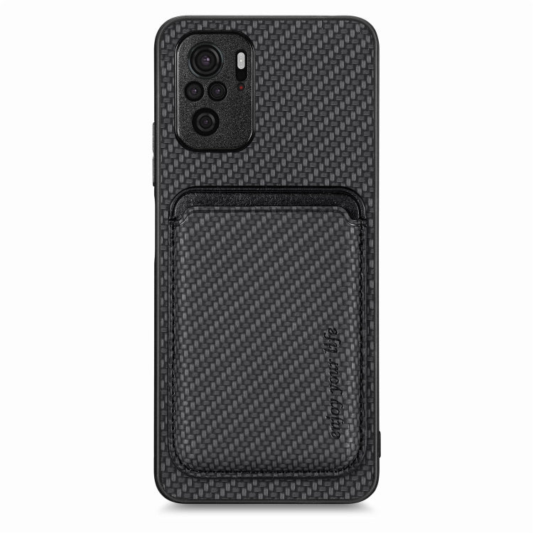 Carbon Fiber Leather Card Magnetic Phone Case