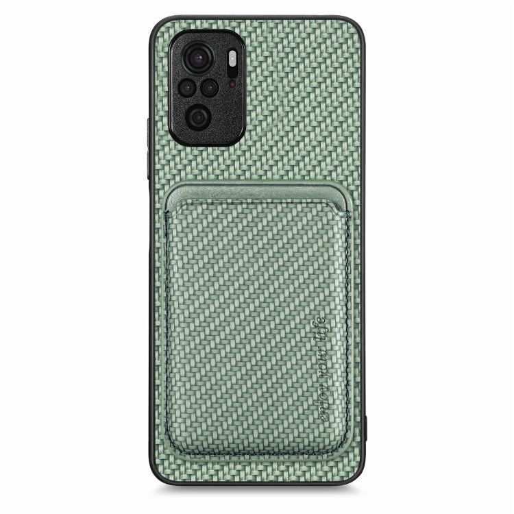 Carbon Fiber Leather Card Magnetic Phone Case