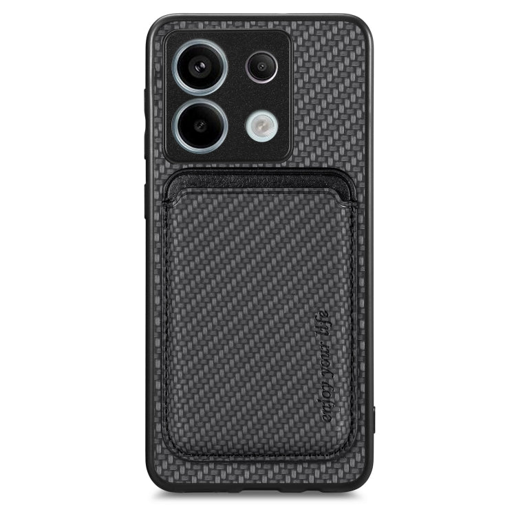Carbon Fiber Leather Card Magnetic Phone Case