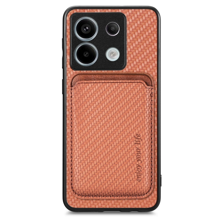 Carbon Fiber Leather Card Magnetic Phone Case