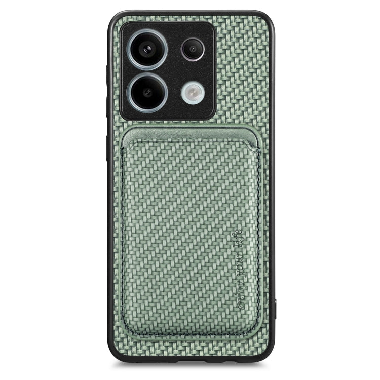 Carbon Fiber Leather Card Magnetic Phone Case