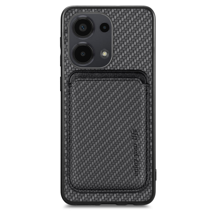 Carbon Fiber Leather Card Magnetic Phone Case