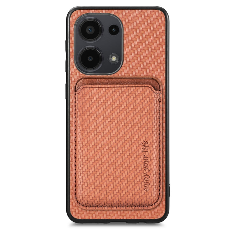 Carbon Fiber Leather Card Magnetic Phone Case