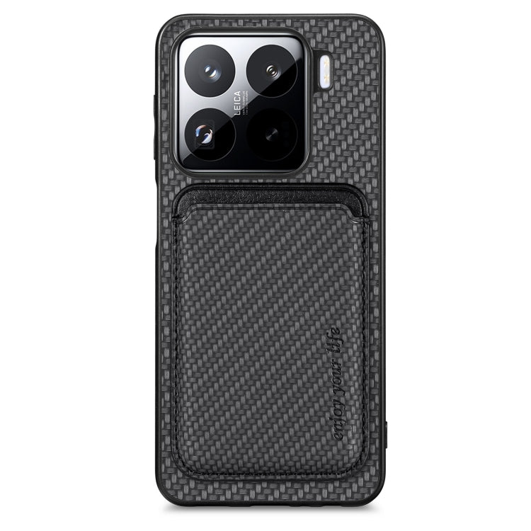 Carbon Fiber Leather Card Magnetic Phone Case, For Redmi K80 / Poco F7 Pro, For Redmi Turbo 4, For Xiaomi Poco X7 Pro, For Xiaomi 15 Pro