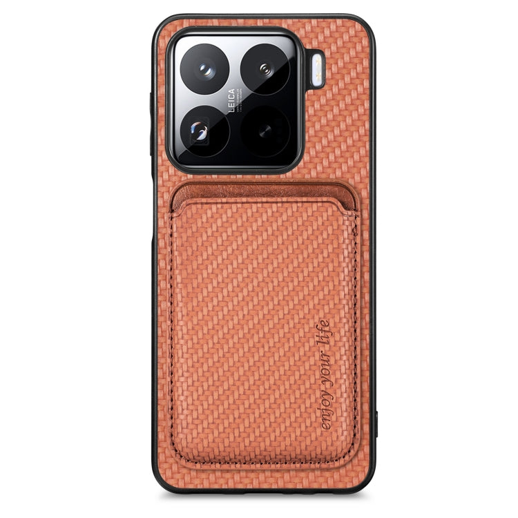 Carbon Fiber Leather Card Magnetic Phone Case, For Redmi K80 / Poco F7 Pro, For Redmi Turbo 4, For Xiaomi Poco X7 Pro, For Xiaomi 15 Pro