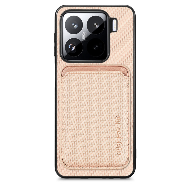 Carbon Fiber Leather Card Magnetic Phone Case, For Redmi K80 / Poco F7 Pro, For Redmi Turbo 4, For Xiaomi Poco X7 Pro, For Xiaomi 15 Pro