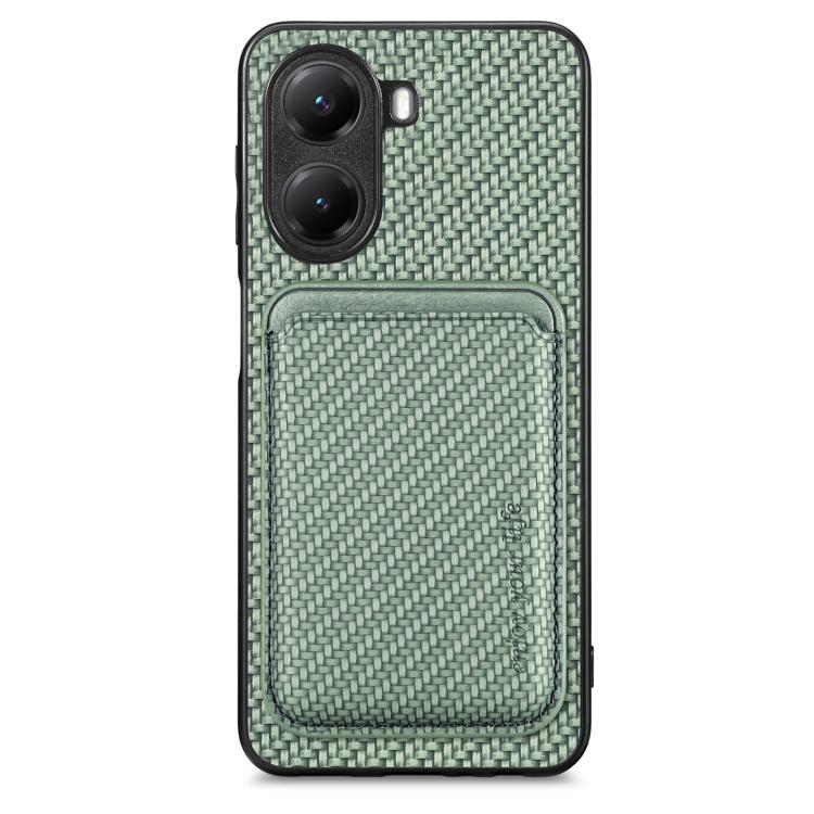Carbon Fiber Leather Card Magnetic Phone Case, For Redmi K80 / Poco F7 Pro, For Redmi Turbo 4, For Xiaomi Poco X7 Pro, For Xiaomi 15 Pro