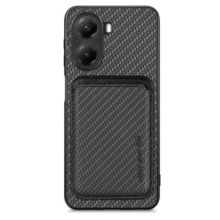 Carbon Fiber Leather Card Magnetic Phone Case, For Redmi K80 / Poco F7 Pro, For Redmi Turbo 4, For Xiaomi Poco X7 Pro, For Xiaomi 15 Pro