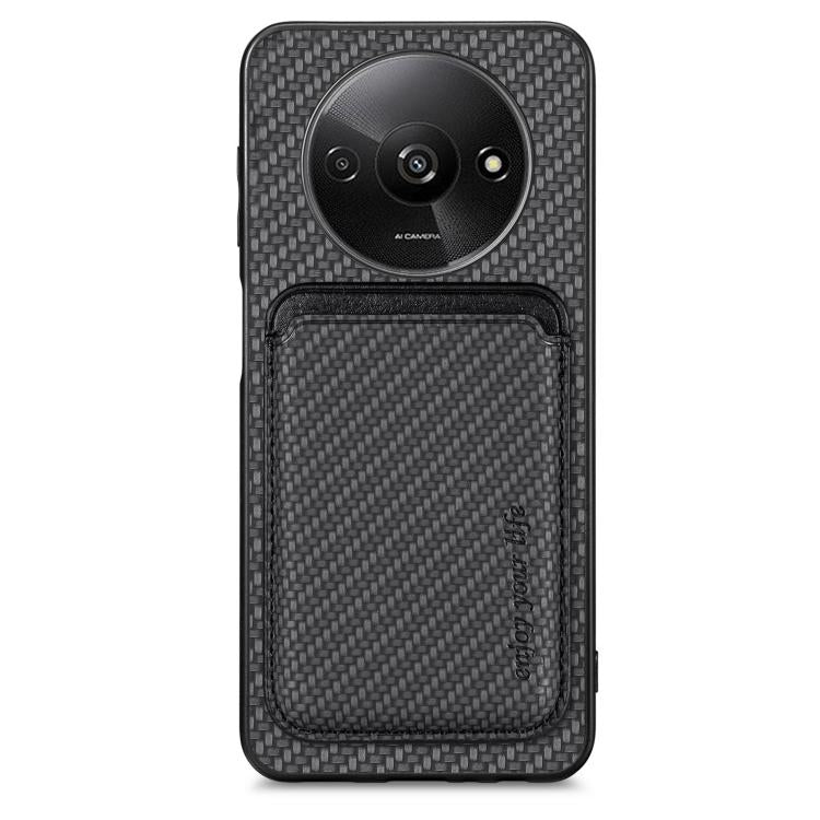 Carbon Fiber Leather Card Magnetic Phone Case