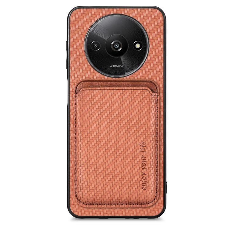 Carbon Fiber Leather Card Magnetic Phone Case
