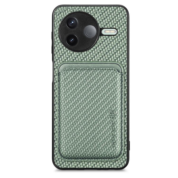 Carbon Fiber Leather Card Magnetic Phone Case, For Redmi K80 / Poco F7 Pro, For Redmi Turbo 4, For Xiaomi Poco X7 Pro, For Xiaomi 15 Pro