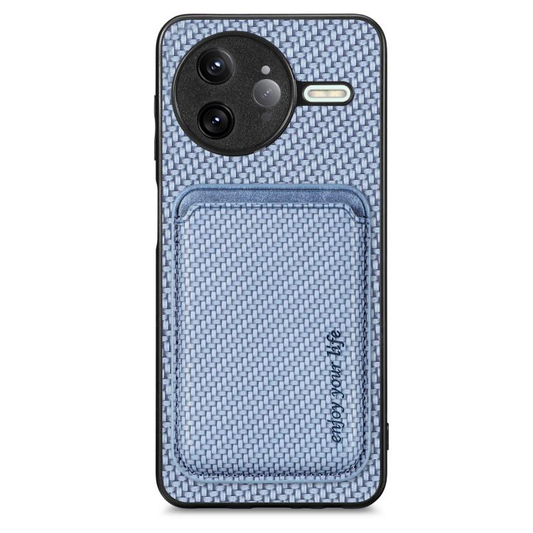 Carbon Fiber Leather Card Magnetic Phone Case