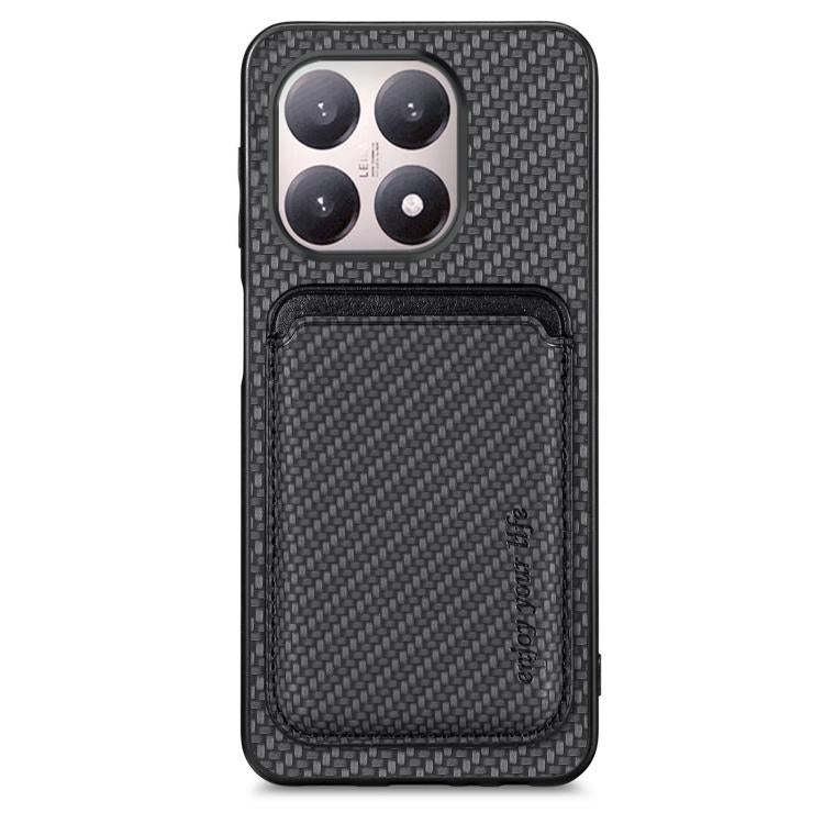 Carbon Fiber Leather Card Magnetic Phone Case