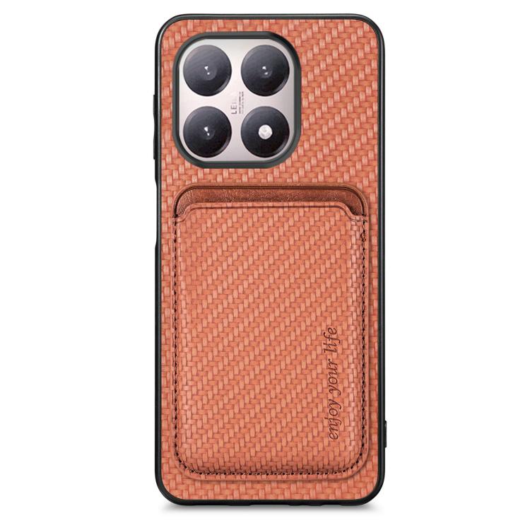 Carbon Fiber Leather Card Magnetic Phone Case