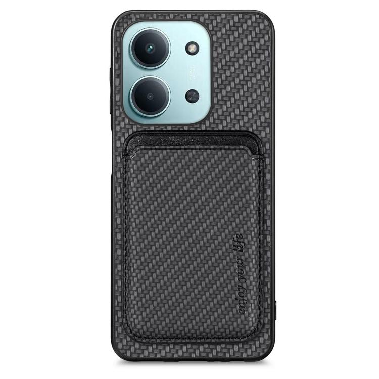 Carbon Fiber Leather Card Magnetic Phone Case