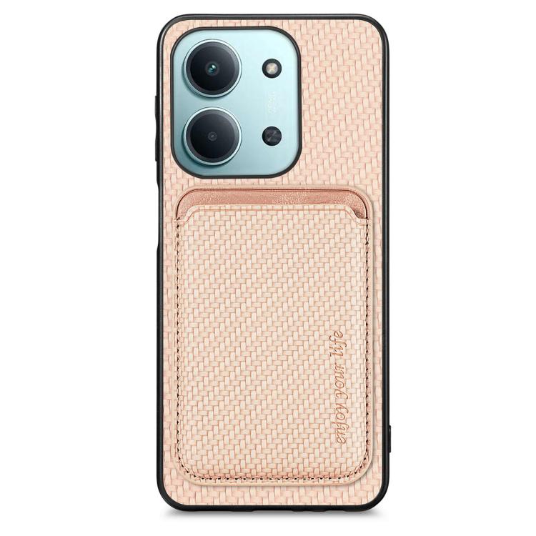 Carbon Fiber Leather Card Magnetic Phone Case