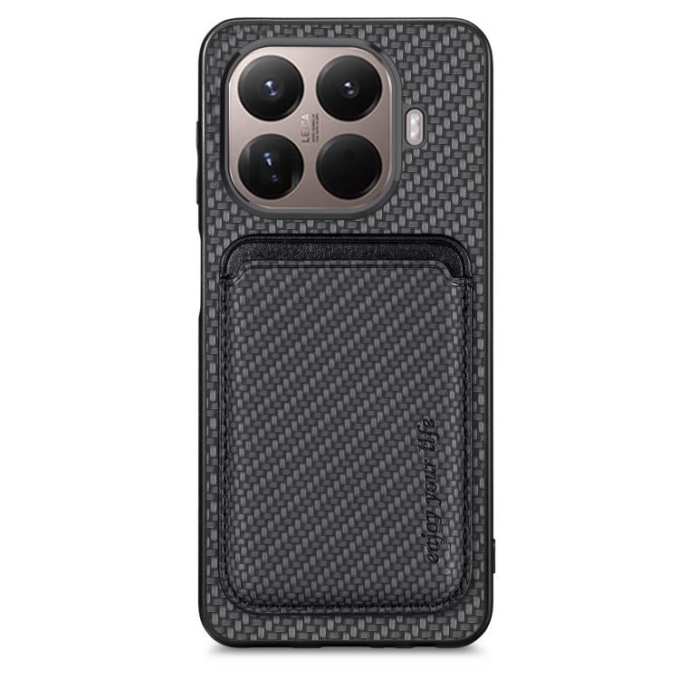 Carbon Fiber Leather Card Magnetic Phone Case