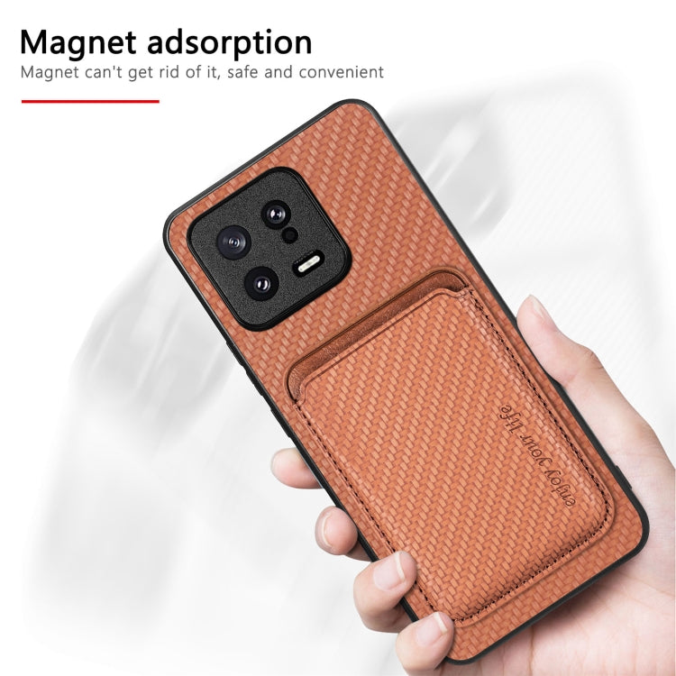 Carbon Fiber Leather Card Magnetic Phone Case, For Redmi K80 / Poco F7 Pro, For Redmi Turbo 4, For Xiaomi Poco X7 Pro, For Xiaomi 15 Pro