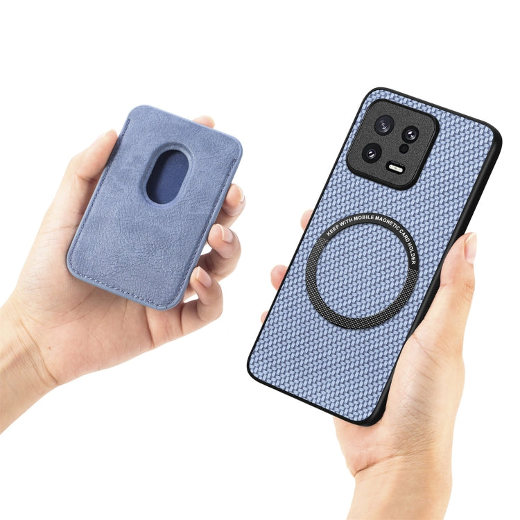 Carbon Fiber Leather Card Magnetic Phone Case