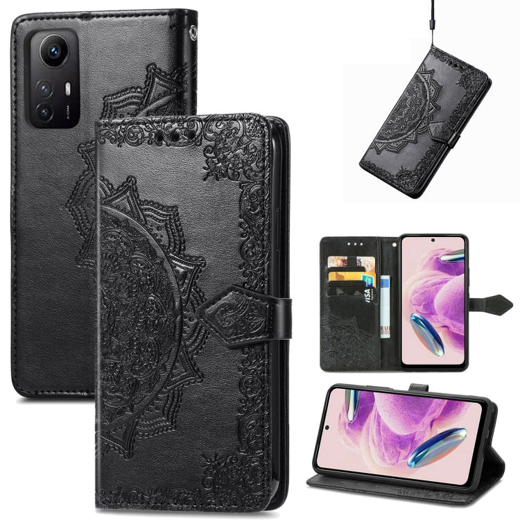 Mandala Flower Embossed Leather Phone Case