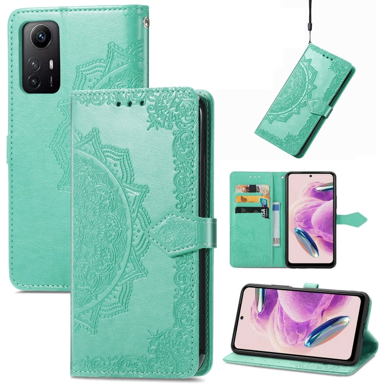Mandala Flower Embossed Leather Phone Case