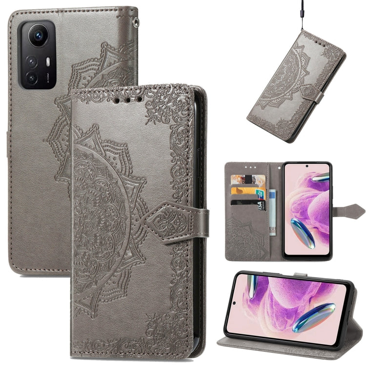 Mandala Flower Embossed Leather Phone Case