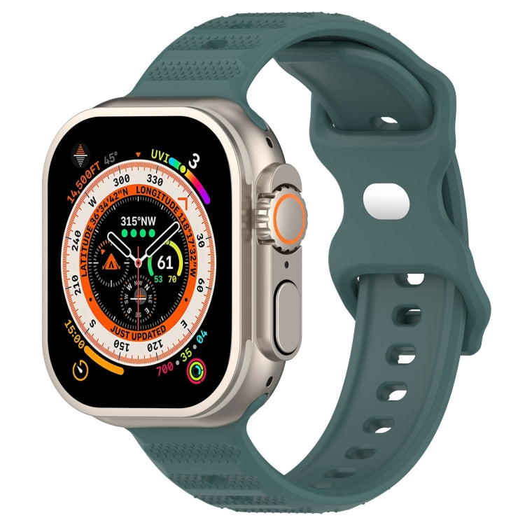 Reverse Buckle Dot Texture Silicone Watch Band, For Apple Watch 7 45mm, For Apple Watch SE 40mm