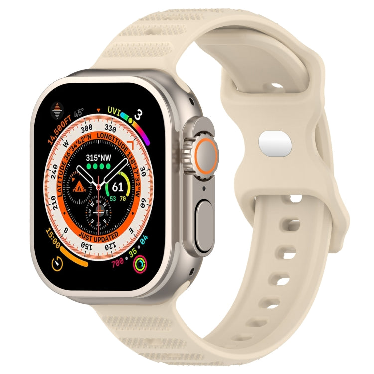 Reverse Buckle Dot Texture Silicone Watch Band, For Apple Watch 7 45mm, For Apple Watch SE 40mm