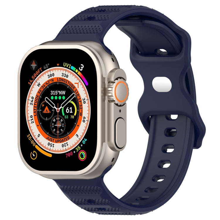 Reverse Buckle Dot Texture Silicone Watch Band, For Apple Watch 7 45mm, For Apple Watch SE 40mm