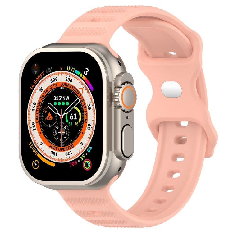 Reverse Buckle Dot Texture Silicone Watch Band, For Apple Watch 7 45mm, For Apple Watch SE 40mm