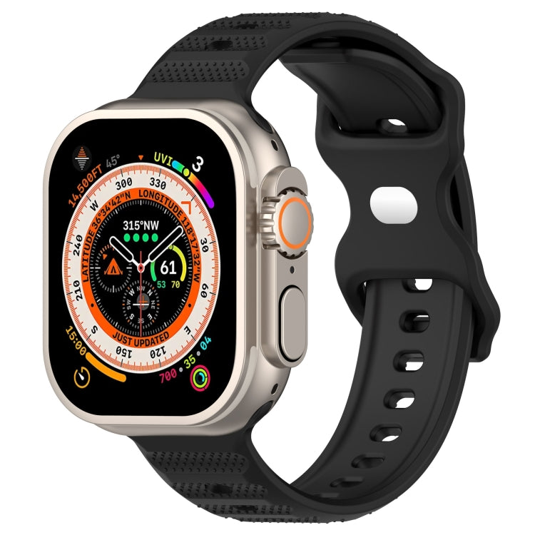 Reverse Buckle Dot Texture Silicone Watch Band, For Apple Watch 7 45mm, For Apple Watch SE 40mm