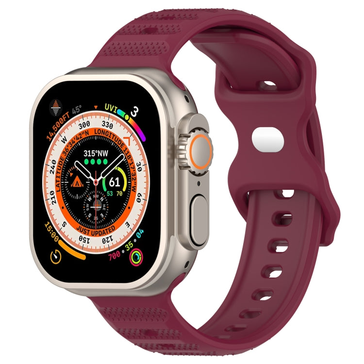 Reverse Buckle Dot Texture Silicone Watch Band, For Apple Watch 7 45mm, For Apple Watch SE 40mm