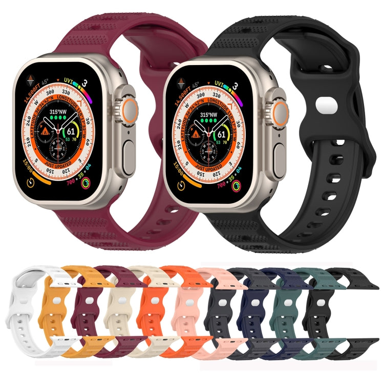Reverse Buckle Dot Texture Silicone Watch Band, For Apple Watch 7 45mm, For Apple Watch SE 40mm