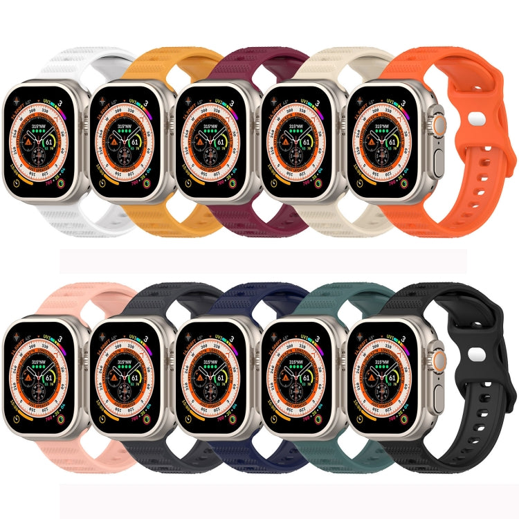 Reverse Buckle Dot Texture Silicone Watch Band, For Apple Watch 38mm