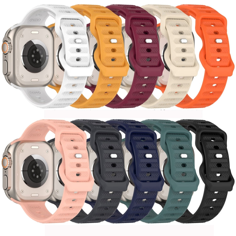 Reverse Buckle Dot Texture Silicone Watch Band, For Apple Watch 7 45mm, For Apple Watch SE 40mm