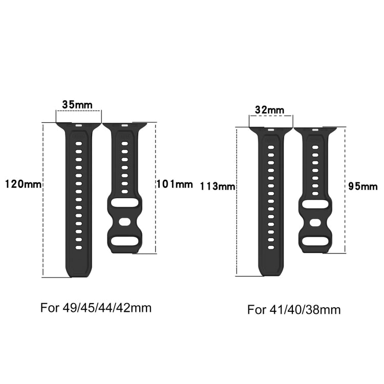 Reverse Buckle Dot Texture Silicone Watch Band, For Apple Watch 7 45mm, For Apple Watch SE 40mm