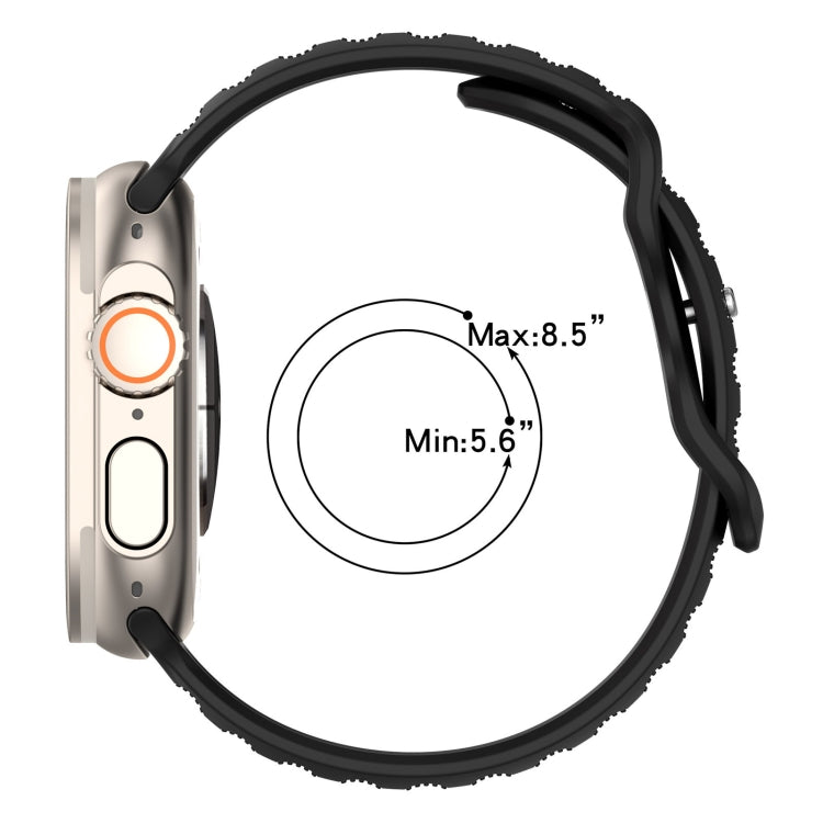 Reverse Buckle Dot Texture Silicone Watch Band, For Apple Watch 7 45mm, For Apple Watch SE 40mm