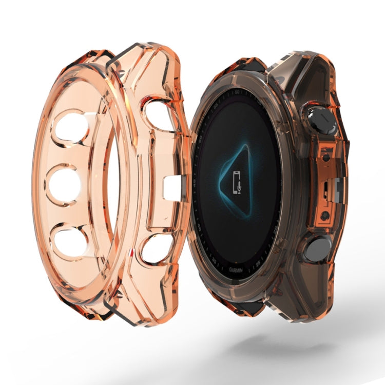 ENKAY Hat-Prince Transparent TPU Frame Drop Protection Case, For Garmin Fenix 8 AMOLED / MIP 51mm, For Garmin Fenix 8 AMOLED / MIP 47mm