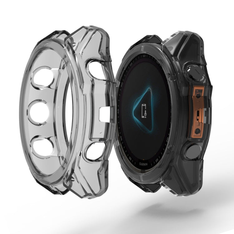 ENKAY Hat-Prince Transparent TPU Frame Drop Protection Case, For Garmin Fenix 8 AMOLED / MIP 51mm, For Garmin Fenix 8 AMOLED / MIP 47mm