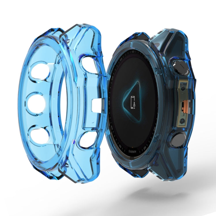 ENKAY Hat-Prince Transparent TPU Frame Drop Protection Case, For Garmin Fenix 8 AMOLED / MIP 51mm, For Garmin Fenix 8 AMOLED / MIP 47mm
