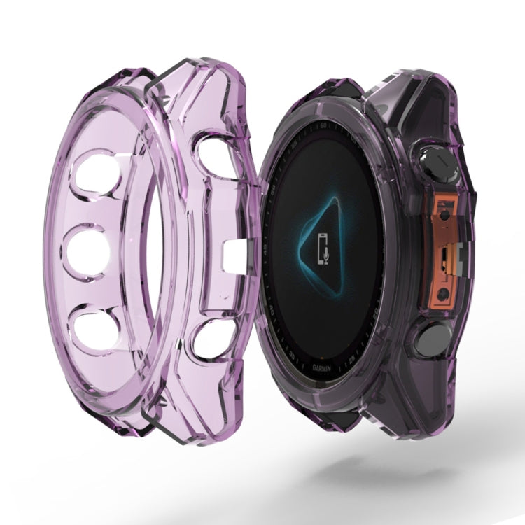ENKAY Hat-Prince Transparent TPU Frame Drop Protection Case, For Garmin Fenix 8 AMOLED / MIP 51mm, For Garmin Fenix 8 AMOLED / MIP 47mm