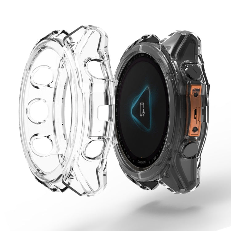 ENKAY Hat-Prince Transparent TPU Frame Drop Protection Case, For Garmin Fenix 8 AMOLED / MIP 51mm, For Garmin Fenix 8 AMOLED / MIP 47mm