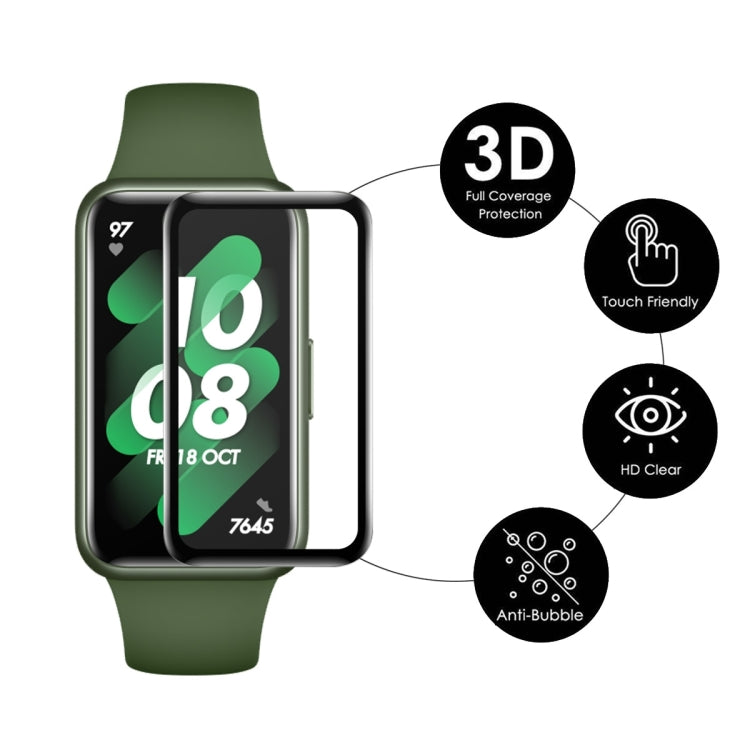 ENKAY Hat-Prince Full Coverage Screen Protector + Adjsutable Silicone Sport Loop Strap Watchband, For Huawei Band 8 / 9